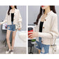Autumn and Winter Casual Sweater Simple Slim Jacket Fashion Short Girl Top