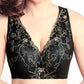 Large Size Beautiful Back Breathable Embroidery Collection Side Breasts Gather Thin Sexy Vest Style Plus Size Multi-breasted Top Support Bra