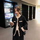 French Style Small Fragrance Coat Women's Spring and Autumn All-match Ladies Short Tops Outer Wear Ladies Long-sleeved Warm Coat Casual Loose