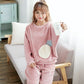 Household Indoor Coral Velvet Thickened Women's Pajamas Flannel Plus Velvet Outer Wear Home Suit