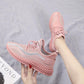Women's Summer Breathable Flying Woven Sports Shoes Running Casual Shoes Students Korean Version All-match