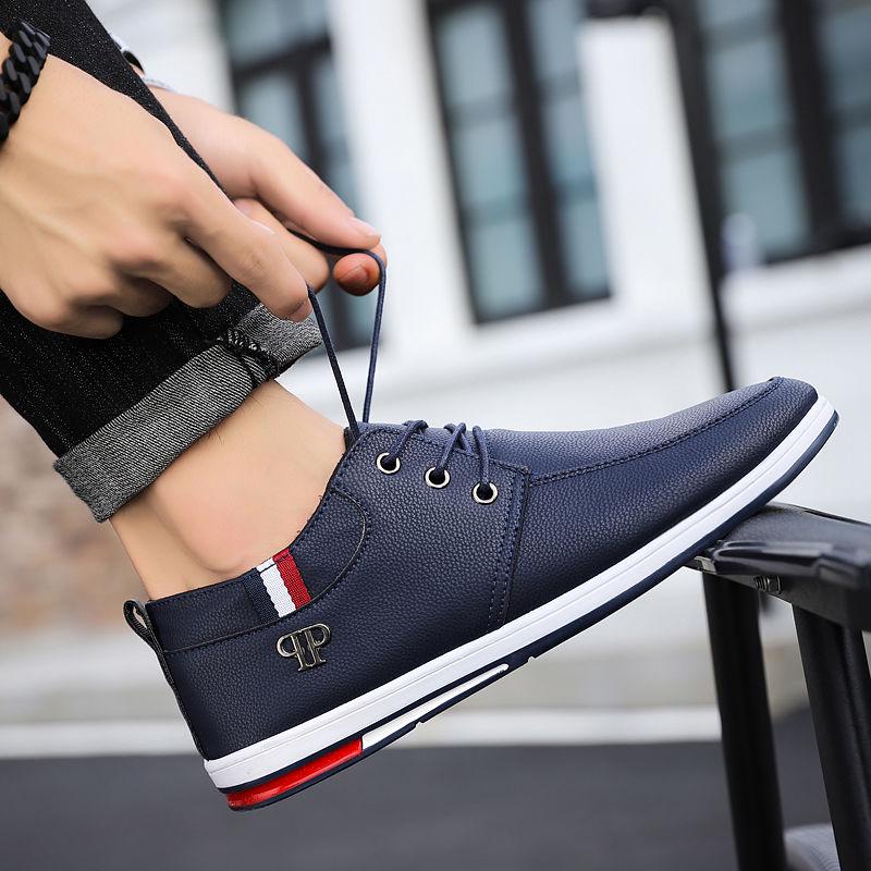 Leather Shoes Men's South Korean Version of The Trend Casual Shoes Waterproof Shoes