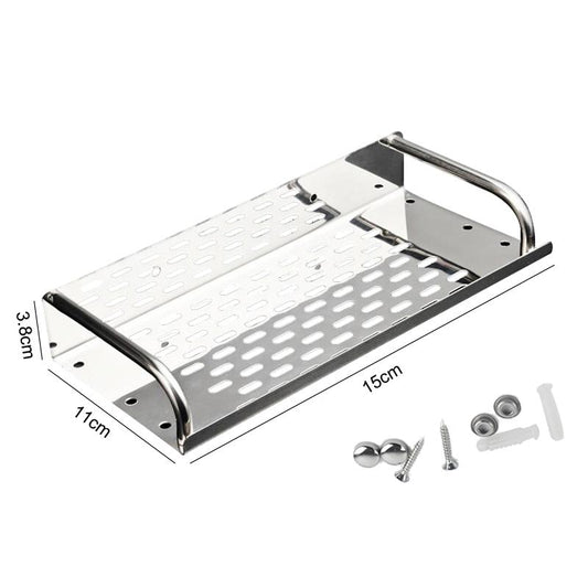 Bathroom Stainless Steel Wall Storage Shelf Shower Corner Organizer Rack Sponge Towel Shampoo Soap H