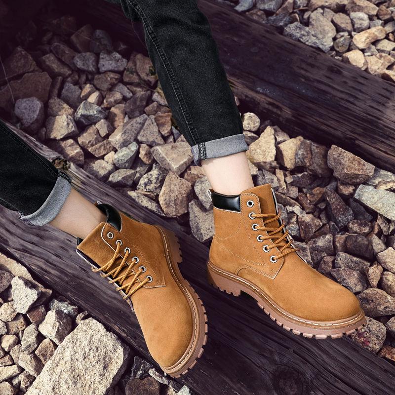 Autumn Martin Boots Men's High-top Shoes British Style Men's Leather All-match Motorcycle Boots