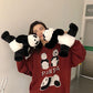 Autumn  Winter Cartoon Pullover Sweater Casual Fashion Long-sleeved Loose Sweater Girl Student Jacket
