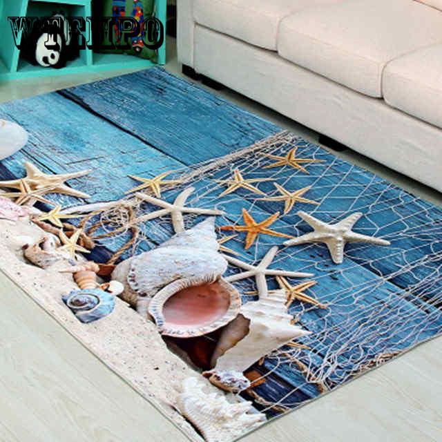 3D Printing Hallway Carpets flower fish Bedroom Living Room Table Rugs Kitchen Antiskid Mats
