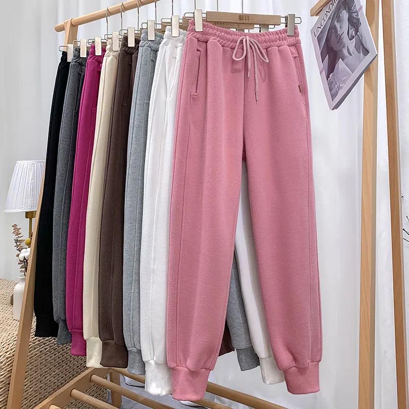 Spring and Autumn Thin Sports Pants Women Korean Style Loose High Waist Casual Harem Pants High Waist Casual Harem Pants
