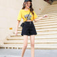WTEMPO Ring Button High Waist Washed Denim Summer Women Denim Shorts Jeans Casual Shorts