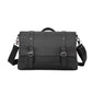Business Briefcase Men Retro PU Leather Flip Cover Handbag Shoulder Diagonal Computer Bag