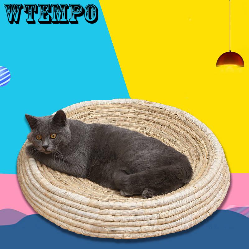 Cool Cat Bed House Round Bed Dog Sleeping Mat Pad Nest Kennel Pet Puppy Nest  for summer