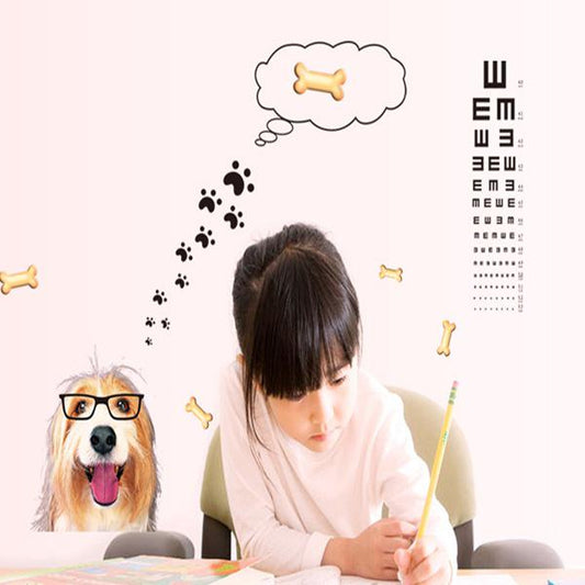 eyesight stickers Children eyesight test five generations without white edge removable wall stickers