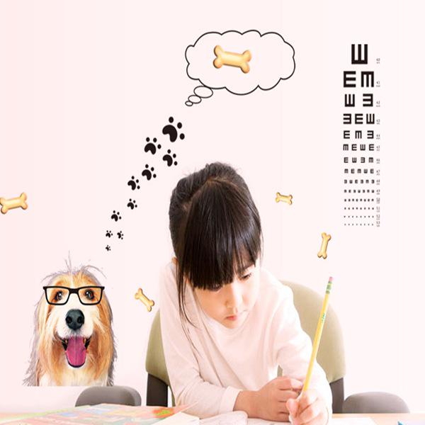eyesight stickers Children eyesight test five generations without white edge removable wall stickers