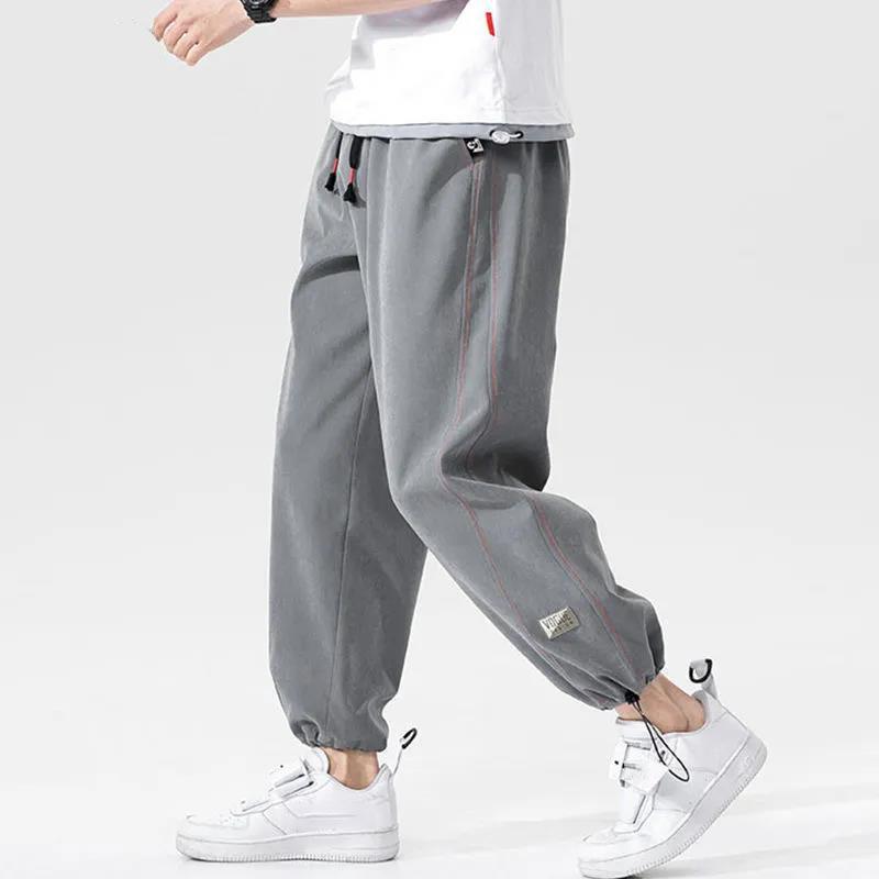 Men's Sweatpants Trend All-match Handsome Trousers Drawstring Drawstring Pants Printed Casual Pants