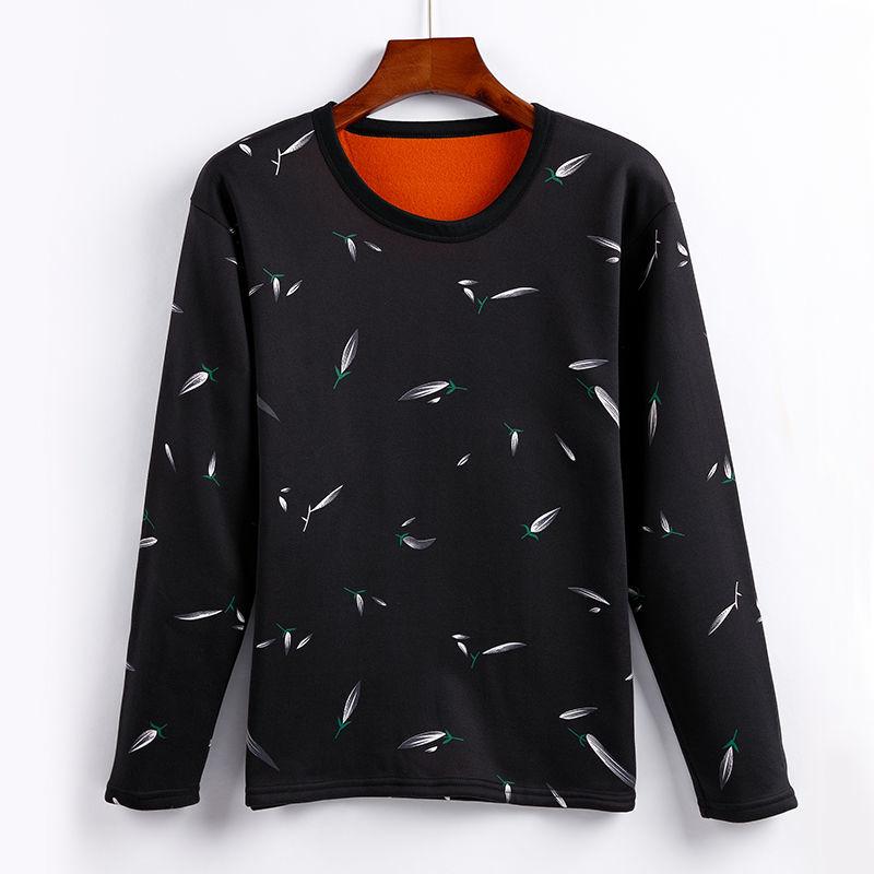 Autumn and Winter Sweaters Plus Velvet Thick Warm Bottoming Shirt Round Neck Slim Knit Sweater Suitable for Middle-aged and Elderly Men