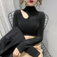 Women's Spring and Autumn Long Sleeve Top Half Turtleneck Slim All-match Bottoming Shirt