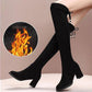 Women's Mid-heel High Boots Spring and Autumn Over The Knee Boots Thick Heel Women's Boots Summer Stretch Boots Plush Boots