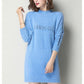 Non-shedding Pullover Sweater Dress Round Neck Long Sleeve Bottoming Shirt Women Autumn and Winter Loose Mid-length Sweater