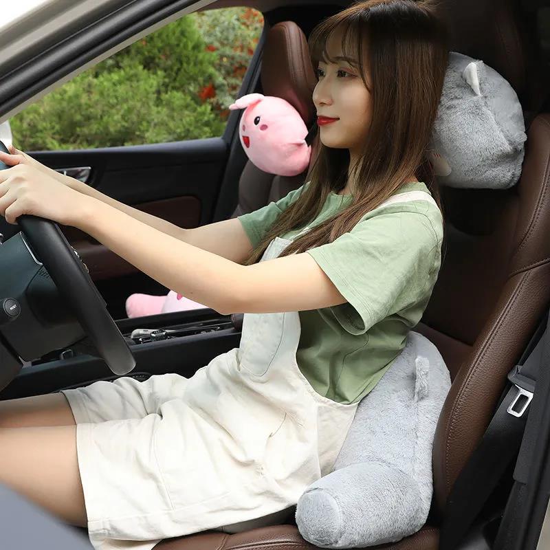 Animal-shaped Car Neck Pillow and Lumbar Pillow Seat Support Pillow Relaxation Artifact
