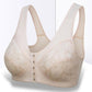 Middle-aged and Elderly Bra Spring and Summer Thin Cotton No Steel Ring Vest Underwear Front Button Large Size Comfortable Bra