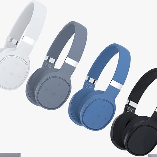 Wireless Headset Bluetooth 5.0 Stereo Foldable Headphones Built-in Mic Soft Protein Padding Flexible