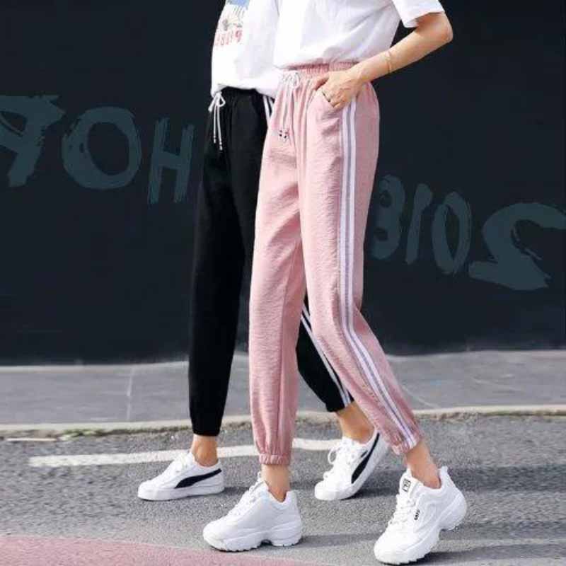 Spring and Summer New Sports Pants Girl Student Korean Version of Harajuku BF Trend Thin Section Loose Ins Trousers