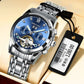 Luxury Men Automatic Mechanical Watches Full Steel Military Business  Male Clock