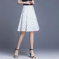 S-5XL Polka-dot Chiffon Skirt Women's Summer High Waist Anti-light Umbrella Skirt Thin A-line Large Swing Skirt Short Skirt