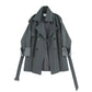 Windbreaker Women's Autumn New Style Plaid Stitching Straps Small Fashion Casual Jacket Women