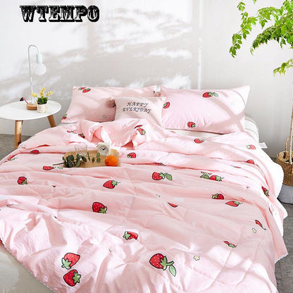 WTEMPO Summer Air Conditioner Is Cool In Summer and Is Comfortably Cartoon Printed By Core Cotton