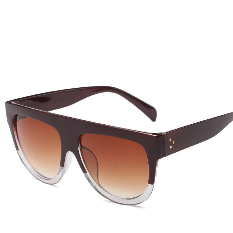 WTEMPO Ladies 2019 Vintage Sunglasses Woman Flat Top Mirror Sun Glasses Cat Eye Sunglasses