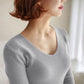 Autumn and Winter Slim Long-sleeved V-neck Bottoming Sweater Short Tight-fitting Inner Sweater Women