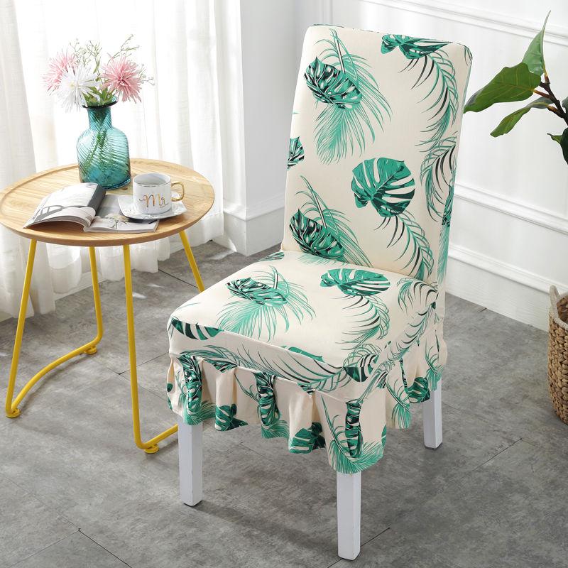 Chair Cover Spandex Printing Dining Chair Slipcover Modern Removable Anti-dirty Kitchen Seat Case