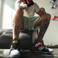 Basketball shoes men cushion basketball shoes light Color matching Men's outdoor sports shoes