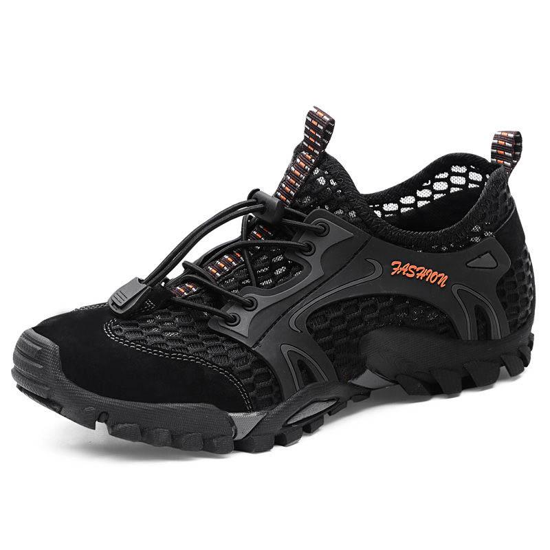 Plus Size 38-46 Summer Men Sneakers Hiking Shoes Lightweight Breathable Basketball Running Shoes Deodorant Mesh Casual Shoes