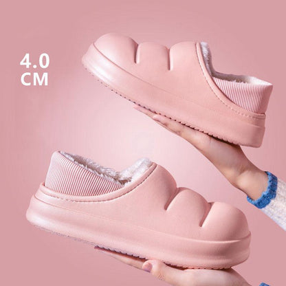 Winter Cotton Slippers Women's Bag with Outer Wear Waterproof Couple Style Warm Cotton Shoes for Men's Outer Wear Dual-use Home