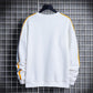 Men's Long-sleeved Sweater Autumn Korean Fashion Casual Loose Top Sweatshirts Fake Two-piece Sweater