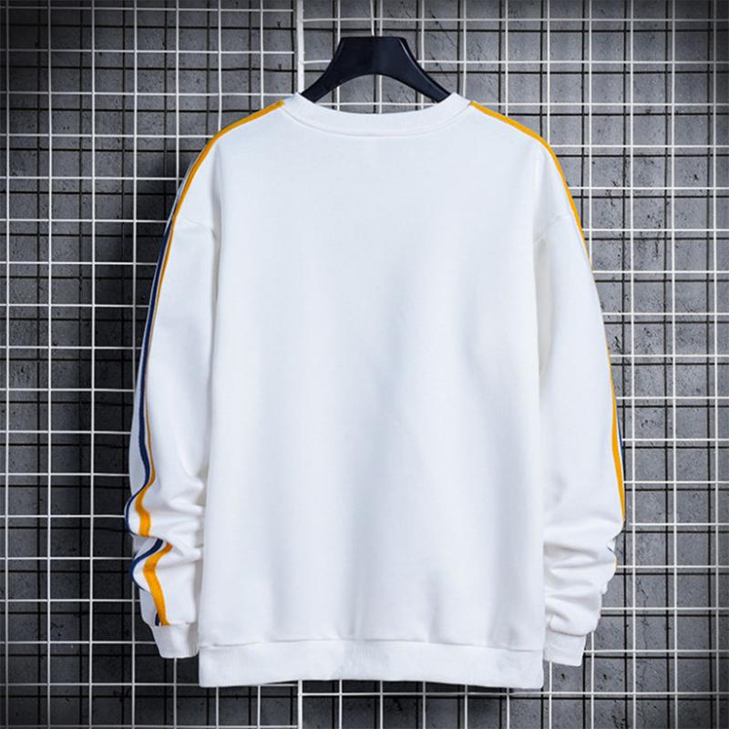 Men's Long-sleeved Sweater Autumn Korean Fashion Casual Loose Top Sweatshirts Fake Two-piece Sweater