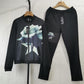 Men's Spring Sports Suit Youth Trend Handsome Casual Solid Color Round Neck Jacket Simple Elastic Long Pants Two-piece Set