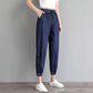Tencel Thin Denim Jeans Women's Korean Style Loose Large Size Casual Ninth High Waist Harem Pants Outdoor Sports Denim Jeans Trousers