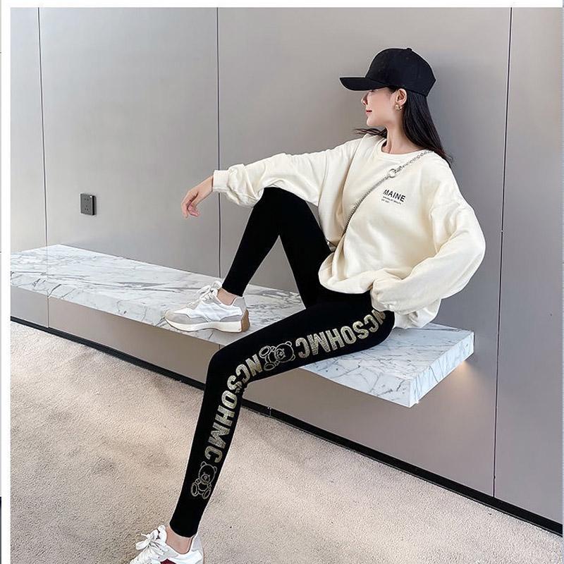 Autumn and Winter Women's Outer Wear Leggings Modal High-waist Stretch Pants Slim Slimming All-match Tight Yoga Pants Women's Pants