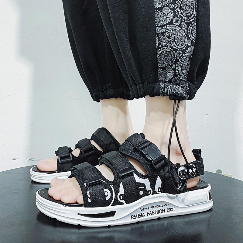 Summer Men's Sandals Cool Men's Breathable Slippers Wear Non-slip Beach Shoes