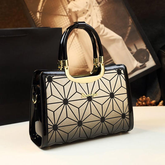 Handbags Women's Fashion All-match Leather Handbags Western-style Middle-aged Mother Baodan Shoulder Messenger Bag Tide