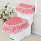 Three-piece Toilet Toilet Gasket Four Seasons Plus Velvet Warm Cushion Toilet Cover Zipper Type Toilet Cover Fabric Sticky