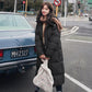 Winter Mid-length Down Jacket Ladies Korean Fashion Thick Warm Hooded Jacket