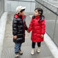 Winter Clothing New Colorful Mid-length Children's Down Jacket Boys and Girls Baby Thickened Middle-aged Children's Jacket Children's Clothing