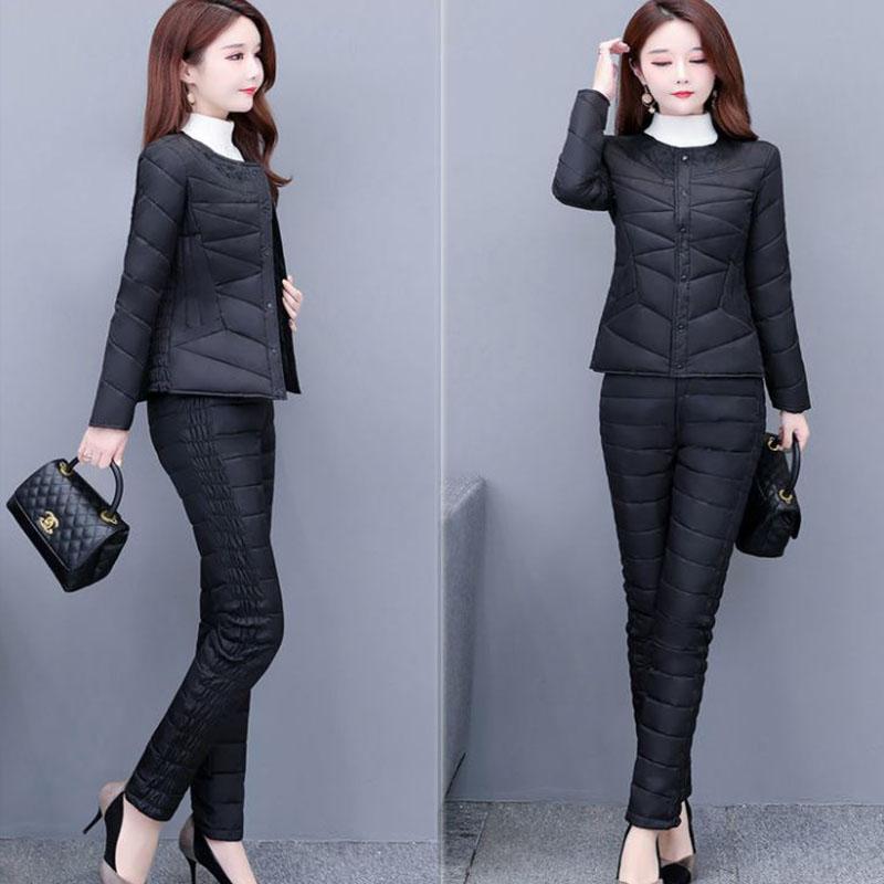 Two-piece Winter Down Jacket Light and Warm Women's Down Jacket Plus Size Down Liner Suit
