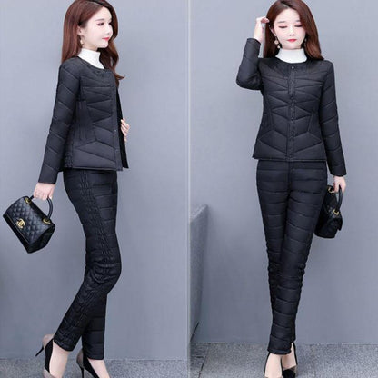 Two-piece Winter Down Jacket Light and Warm Women's Down Jacket Plus Size Down Liner Suit