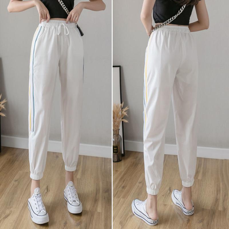 WTEMPO Casual  Active Pants Women Elastic Waist Joggers Sport Long Sweatpants Loose Casual Baggy Trousers