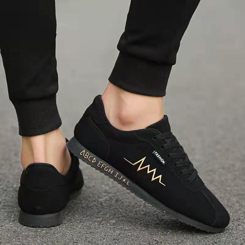 Spring Men Black Shoes Sports Casual Board Shoes Versatile Students MEN'S SHOES Social Canvas Trendy
