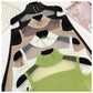 Pofulove Spicy Girl Must-have Off-the-shoulder Half Turtleneck Shirt Mesh Stitched Sexy Knitwear
